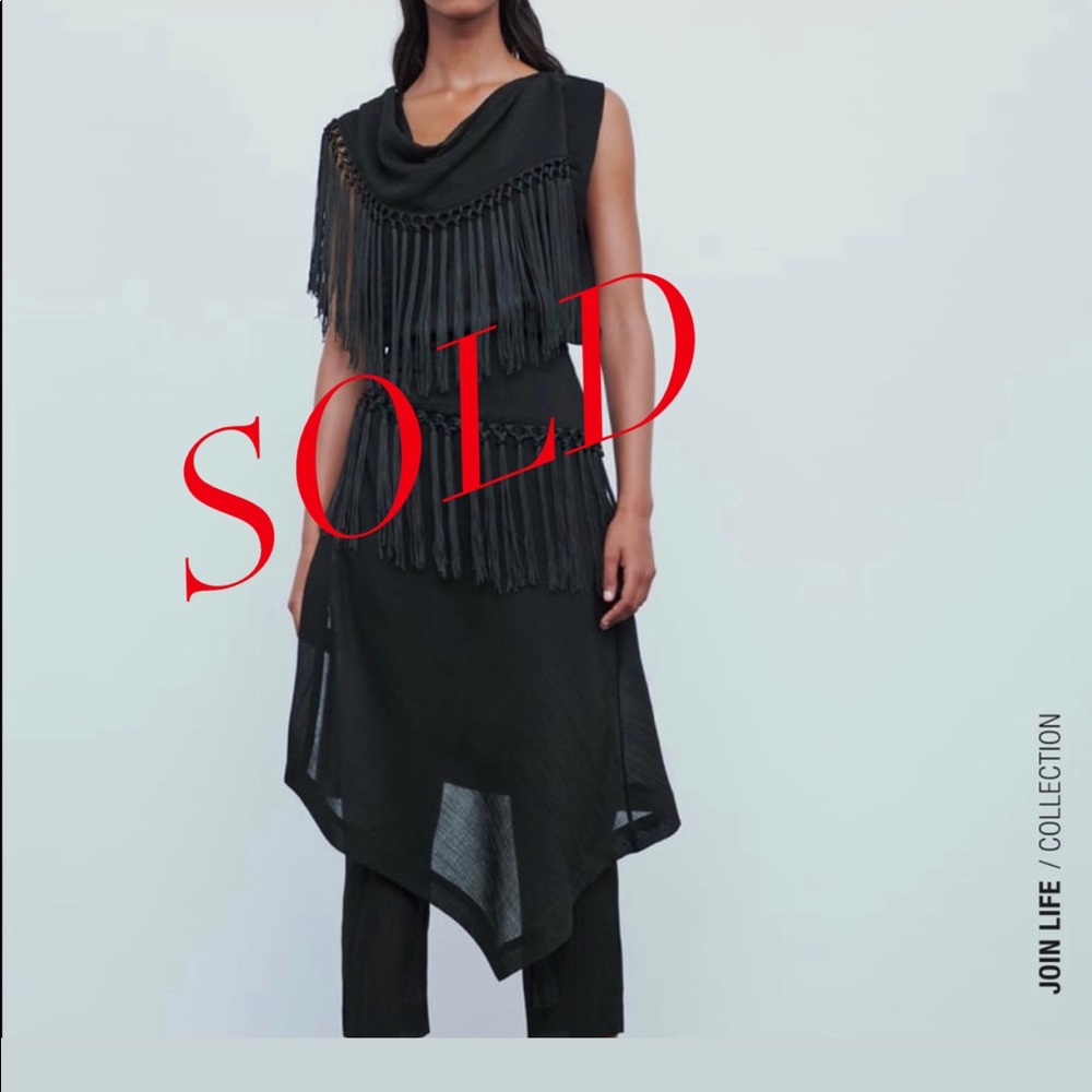 Fringe top and pareo pants